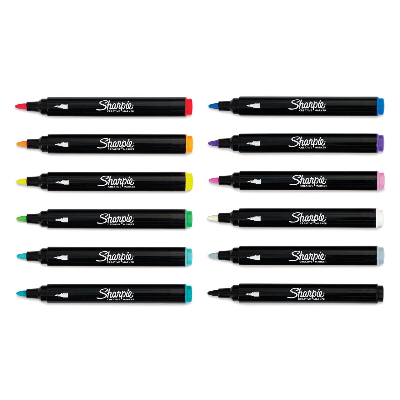 Sharpie Creative Acrylic Markers - Set of 12, Classic Colors, Bullet Tip